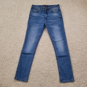 Steve's Jeans Mens 32x32 Slim Straight Blue Denim Jeans Medium Wash